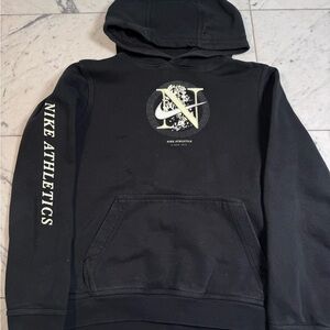 Nike Athletics Black and Cream Hoodie